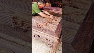 Hand carved designer furniture table [upl. by Pooley]