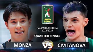 Quarter Finals of Italian Volleyball SuperLega 20232024  Monza vs Civitanova [upl. by Trish]