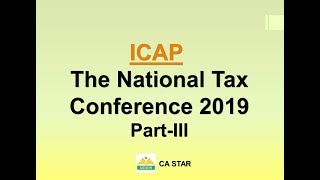 The National Tax Conference 2019  ICAP  PartIII [upl. by Keenan]