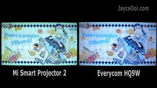 Mi Smart Projector 2 vs Everycom HQ9W [upl. by Ttik]