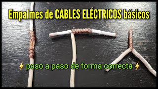 Empalmes de CABLES ELÉCTRICOS Paso a Paso [upl. by Ira283]