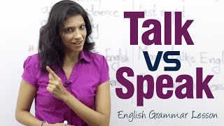 The difference between the verbs Speak and Talk  English Grammar lesson [upl. by Airdnekal]