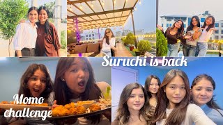 Meeting Suruchi after 1 yrs  Random vlog amp momo challenge with sumina 🥳❤️ [upl. by Ahsoyem]