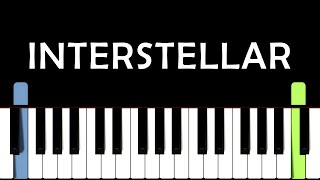 Interstellar Easy Beginner Piano  Hans Zimmer [upl. by Nerat]