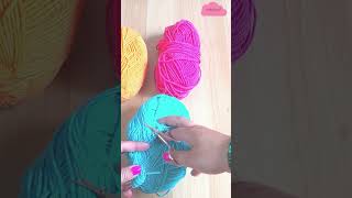 DIY Mini Pom Poms with Yarn and Fork Easy Fun Yarn Craft Idea Shorts [upl. by Aneladgam]