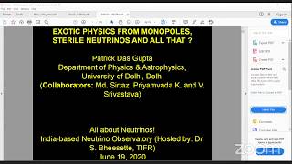 Exotic physics from Magnetic monopoles Sterile neutrinos and all that [upl. by Laurette]