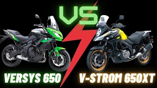 Kawasaki Versys 650 Vs Suzuki VStrom 650XT  650CC Adventure Bike Shootout [upl. by Iot]