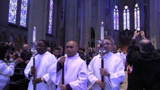 Lion dancers lead recessional for EAM40 closing Eucharist [upl. by Packer]