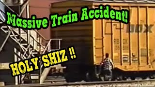 Massive Train Derailment Caught on film [upl. by Eirehs]