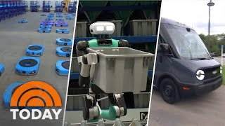 See how Amazon is using new robots to deliver orders even faster [upl. by Odragde]