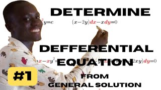 How do I form differential equation from given general solution 3 equation [upl. by Mab]