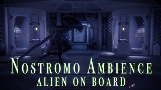 ALIEN  Nostromo Ambience  ROAMING ALIEN ON BOARD  Studying  Reading  Gaming  Nightmare Fuel [upl. by Eelyrag]