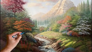 How to Paint a Landscape in Oils Detailing and Final Stages [upl. by Ahsienet]