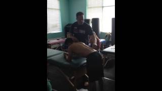 Dr Perry Nickelston performs Thoracolumbar Fascia Taping [upl. by Alston]