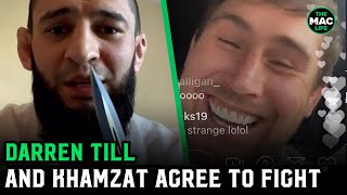 Darren Till and Khamzat Chimaev agree to fight on IG quotYou know I beat you rightquot [upl. by Josler260]