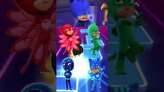 PJ Masks  Owlette Vs CatBoy Vs Night Ninja Vs Gekko X Dance Song Tiles Hop EDM Rushshorts [upl. by Anyaj800]