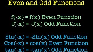 33 Even and Odd Functions [upl. by Terris]