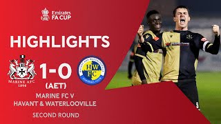 Cummins LastMinute Winner  Marine 10 Havant amp Waterlooville AET  Emirates FA Cup 202021 [upl. by Noit]