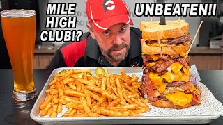 Join the “Mile High Club” by Eating In Plane Views Undefeated Burger Challenge in Milwaukee [upl. by Enayr517]