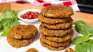 Baked Vegetable Patties Recipe Vegan amp Grainfree  How to make Vegetable Patty  Zucchini Patties [upl. by Wendye573]