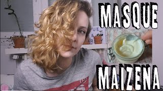 JE TESTE LE MASQUE A LA MAÏZENA  recette  résultat [upl. by Atonsah719]