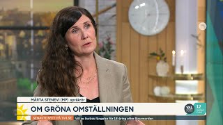 Märta Stenevi MP quotVi vill gå in och stötta i energieffektiviseri…  Nyhetsmorgon  TV4 amp TV4 Play [upl. by Lyndes]