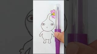 Purple 💜 pikmin with Blow pen art pikminshortsdrawing [upl. by Beaufert]