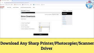 How To Download and Install Sharp PrinterPhotocopierScanner Drivers from the Web All Model [upl. by Annaiek519]