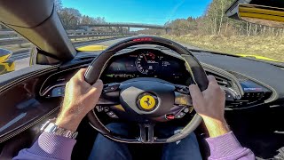 POV 1109hp Novitec Ferrari SF90 Spider on the Autobahn [upl. by Rolyat919]