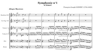 FrançoisJoseph Gossec 17341829  Symphony No1 in BFlat Major [upl. by Anaehr]