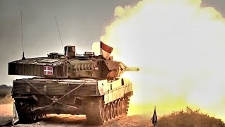 Leopard 2 amp M1A2 Abrams Tanks Show Off Their Fire Power [upl. by Vassili]