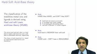 CHEM3006  27  Hard soft acid base theory [upl. by Lidstone]