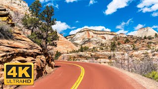 Scenic Canyon Drive on Zion  Mount Carmel Hwy  Zion National Park Utah [upl. by Miharbi]