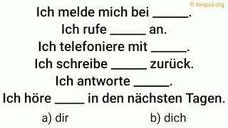 Akkusativ oder Dativ anrufen rufen telefonieren mit fragen nach antworten auf bitten um zuhö [upl. by Esirahs147]