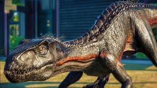 INDORAPTOR vs INDOMINUS REX WALKA NAJSILNIEJSZYCH DINOZAURÓW w JURASSIC WORLD EVOLUTION 2 [upl. by Aynav]