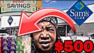 SAMS CLUB SNACK SHOPPING HAUL I LEFT MY FOOD STAMP CARD HAD TO PAY CASH [upl. by Neram]