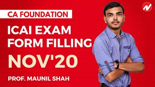 How to Fill ICAI Exam Form for CA Foundation [upl. by Ateinotna143]