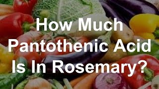 How Much Pantothenic Acid Is In Rosemary [upl. by Samaj715]