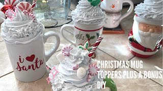 🎄Christmas Mug Toppers DIY 🎄With A Bonus Video🌹 [upl. by Houghton]