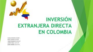 Inversión Extranjera Directa en Colombia [upl. by Aihsoj656]