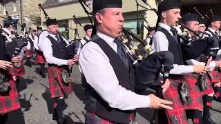 Pitlochry Highland Games Opening Parade Atholl Street [upl. by Prent]