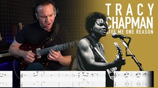 Give Me One Reason  TRACY CHAPMAN  All guitar fills and solo Adam Levy  GUITAR TRANSCRIPTION [upl. by Anastasie]