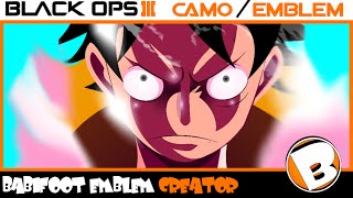 Black Ops 3 Emblem Tutorial 108  Luffy Gear 2 OnePiece Babifoot [upl. by Otxis]