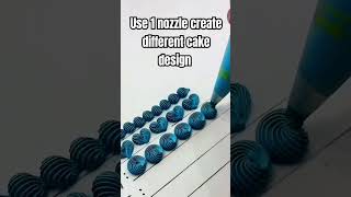 Use 1 Nozzle and creating different design on cakecake decorating ideas Fazila chauhan cakedesign [upl. by Ysnat]