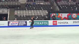 Ilia Malinin quad axel 4A US Nationals practice Jan 28 2023 [upl. by Travis]