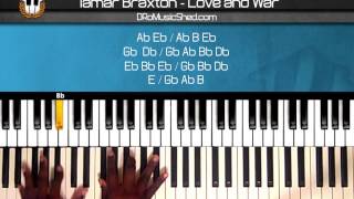 How to play Tamar Braxton quotLove and Warquot Piano Tutorial Piano Cover [upl. by Dorren701]