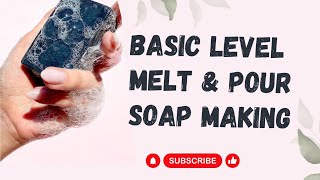 Basic level melt amp pour charcoal soap making wit goatmilk base smallbusiness soapmaking [upl. by Bat]