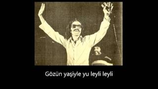 Cem Karaca  O leyli sözler [upl. by Eirolav]