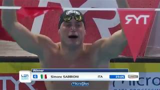 Simone Sabbioni Campione dEuropa 50 Dorso [upl. by Loseff]