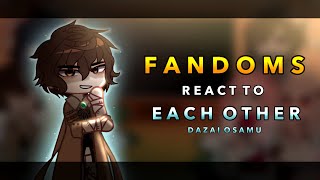 Fandoms react to each other  Dazai Osamu  56 RoseGacha [upl. by Gosser241]